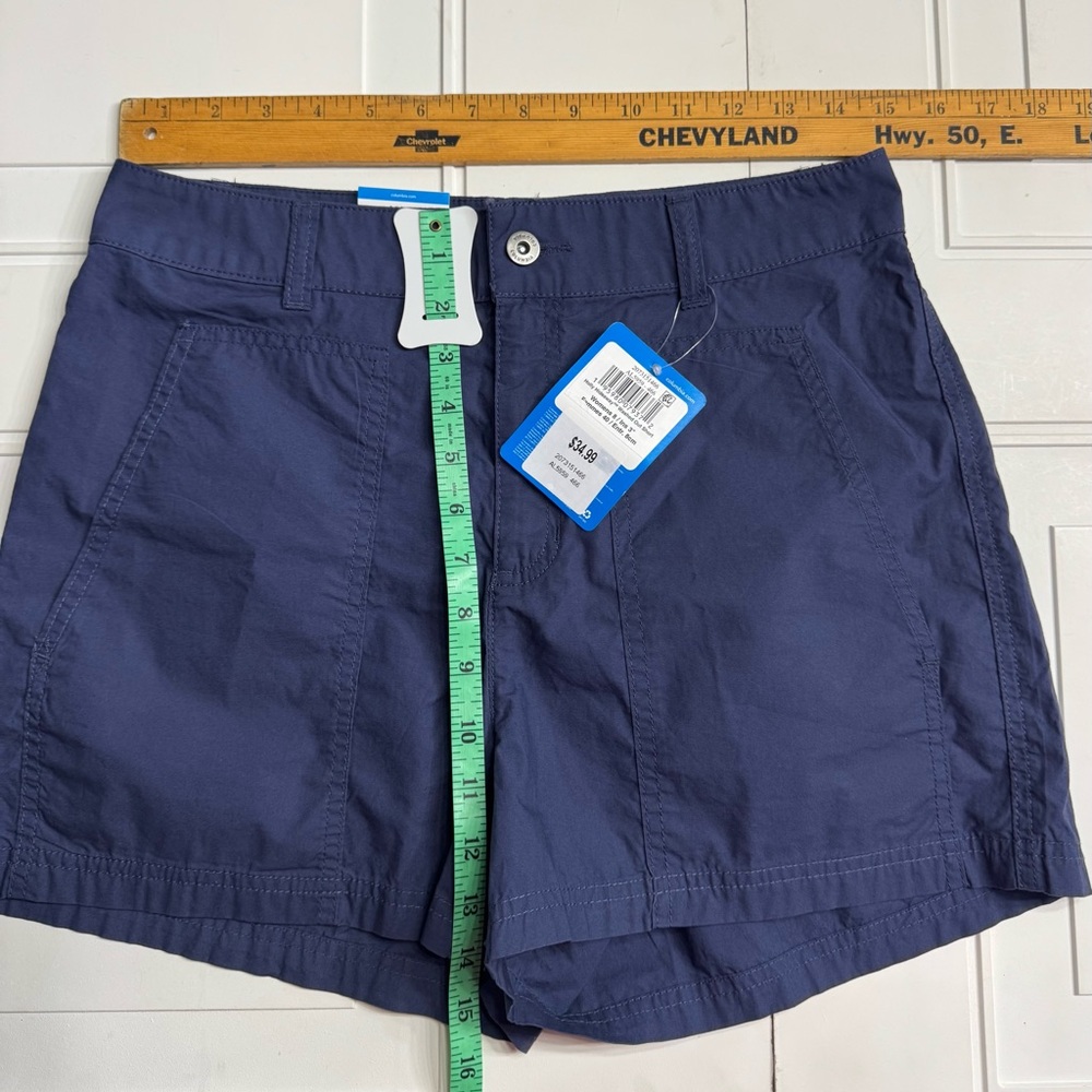 Columbia NWT Women’s Blue Hiking Shorts 3” Inseam Cotton Outerwear Active Size 8 - Picture 5 of 5